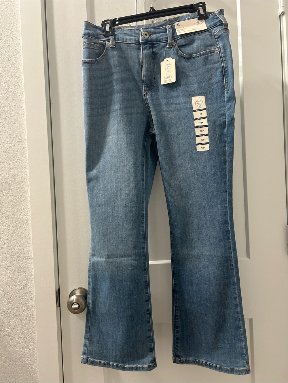 St. John's Bay Medium Blue Flared Wide Leg Jeans